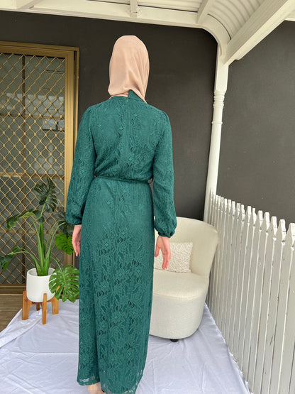 Alina Crochet Dress (Aqua)