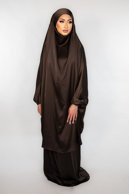 Sahar Jilbab Satin Coffee