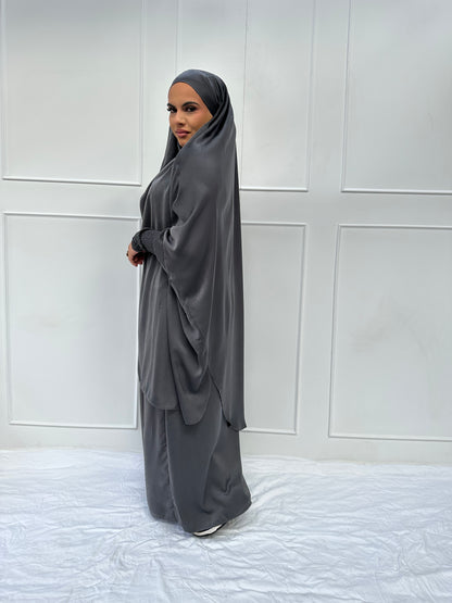 Aisha Jilbab Dark Grey