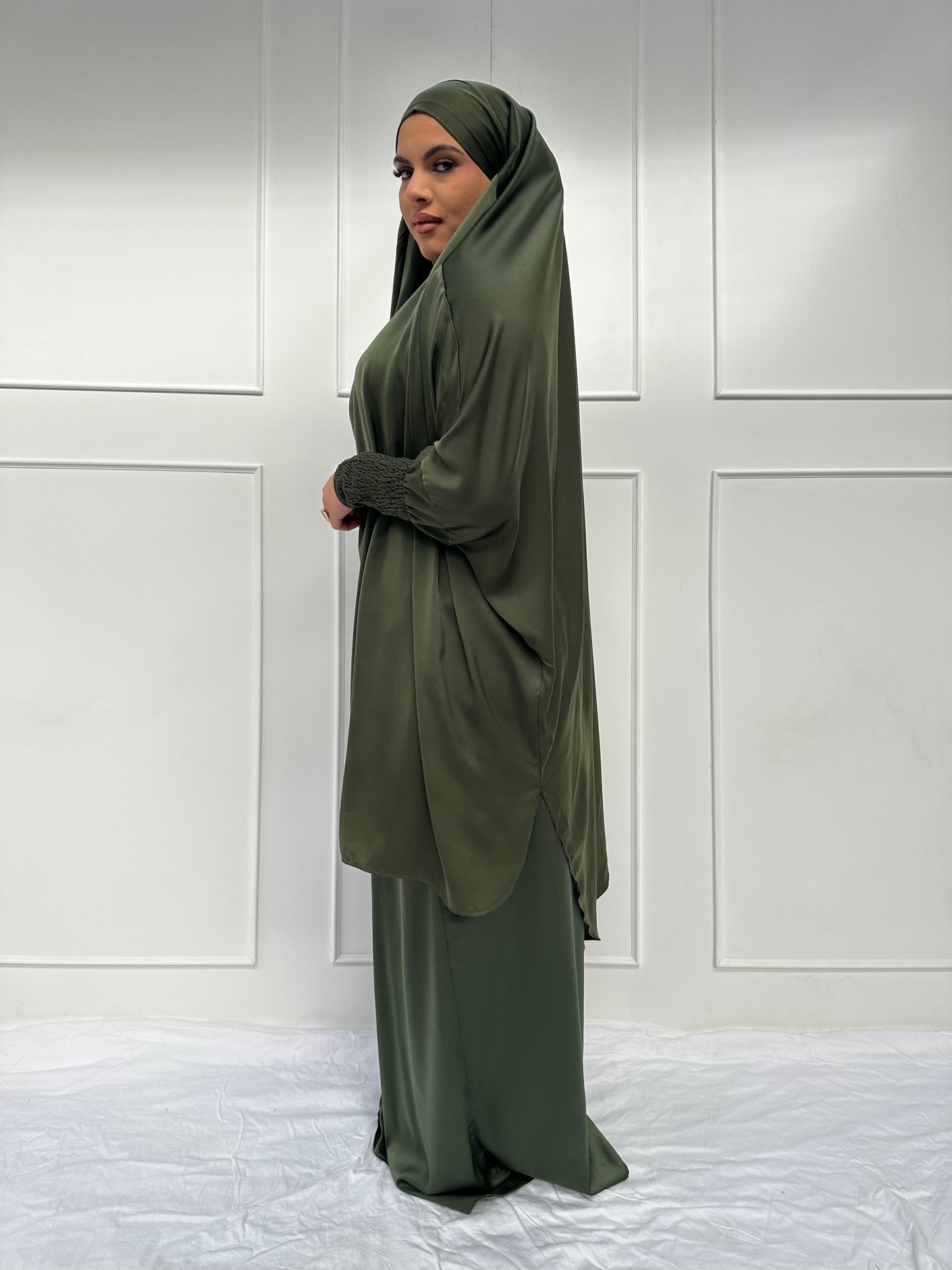 Aisha Jilbab Army Green