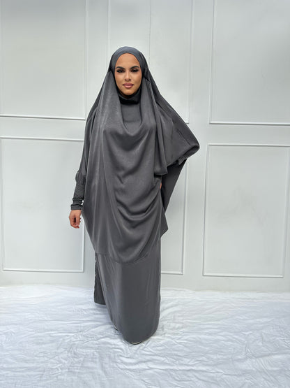 Aisha Jilbab Dark Grey