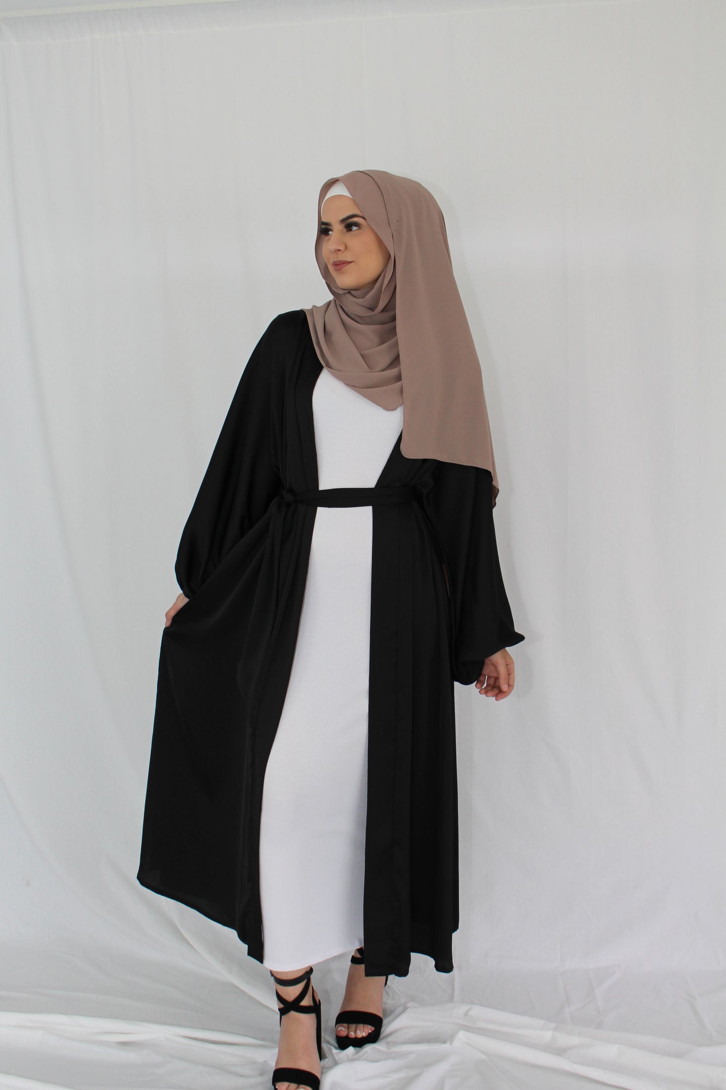 Aya Open Abaya (Black)