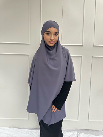 Yasmine Khimar Dark Grey