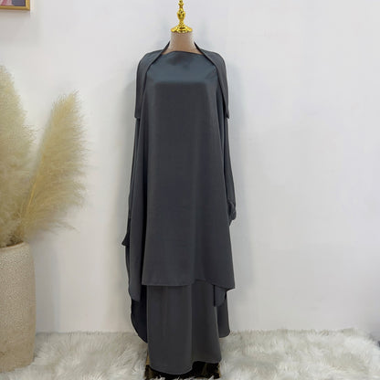 Aisha Jilbab Dark Grey