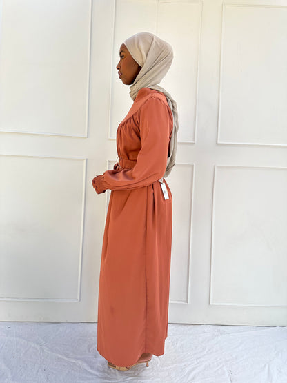 Fatimah Dress ( Burnt Orange)