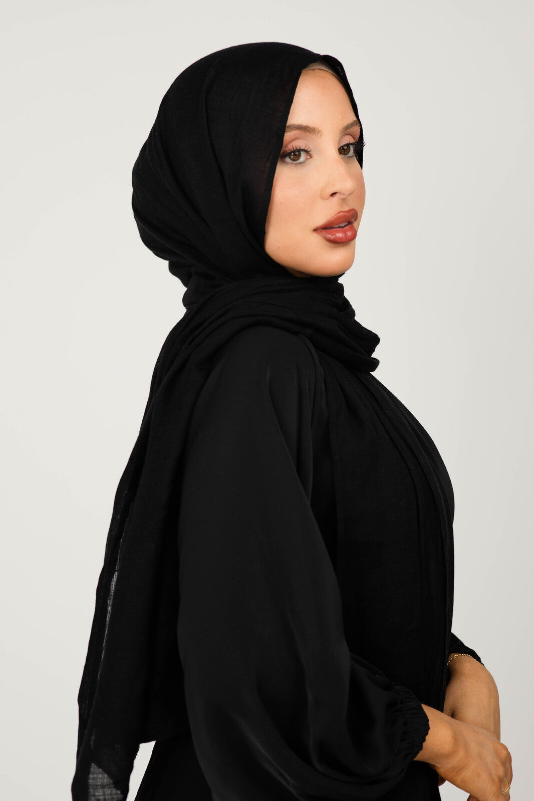 Black Cotton modal hijab