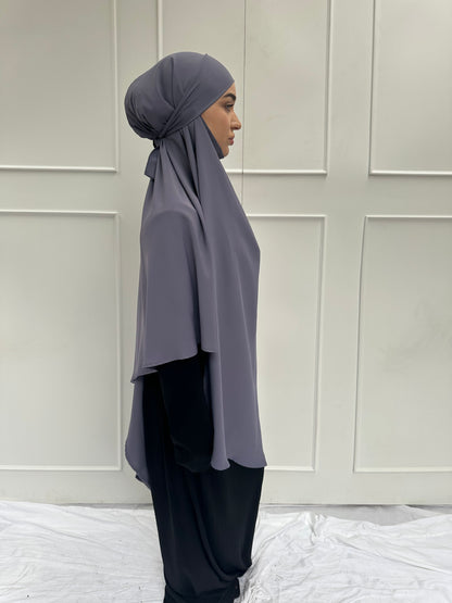 Yasmine Khimar Dark Grey