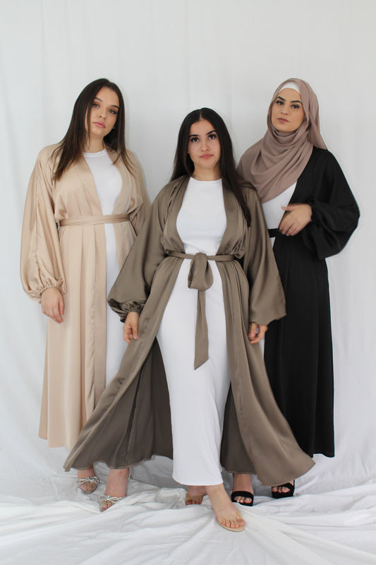 Aya Open Abaya (Black)